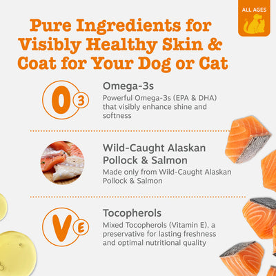 Wild Alaskan Omega-3 Blend Salmon Oil for Dogs & Cats